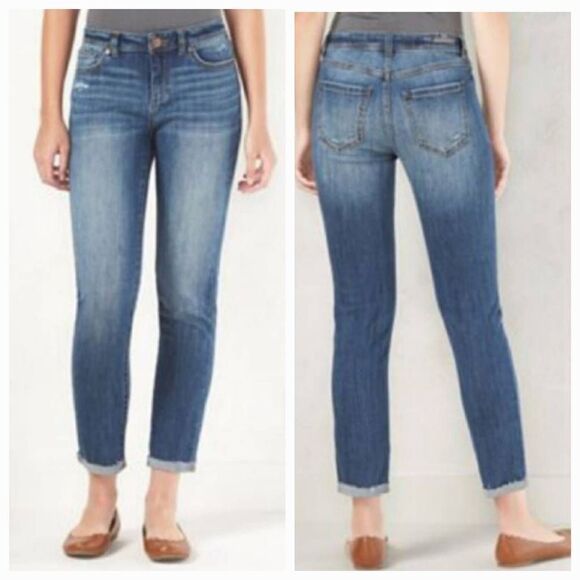 LC Lauren Conrad Denim - 🔹️Lauren Conrad Blue Distressed Skinny Jeans Size 6/28